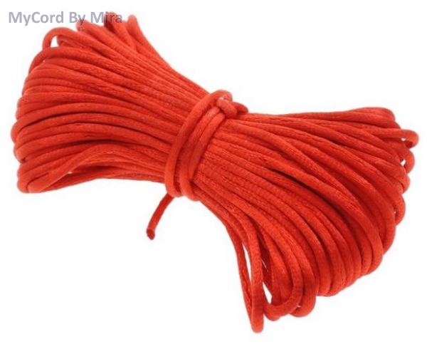 Satinband Durchmesser 3mm, Farbe HELLROT